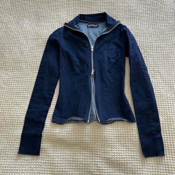 EB denim zip up top - Picture 2 of 5